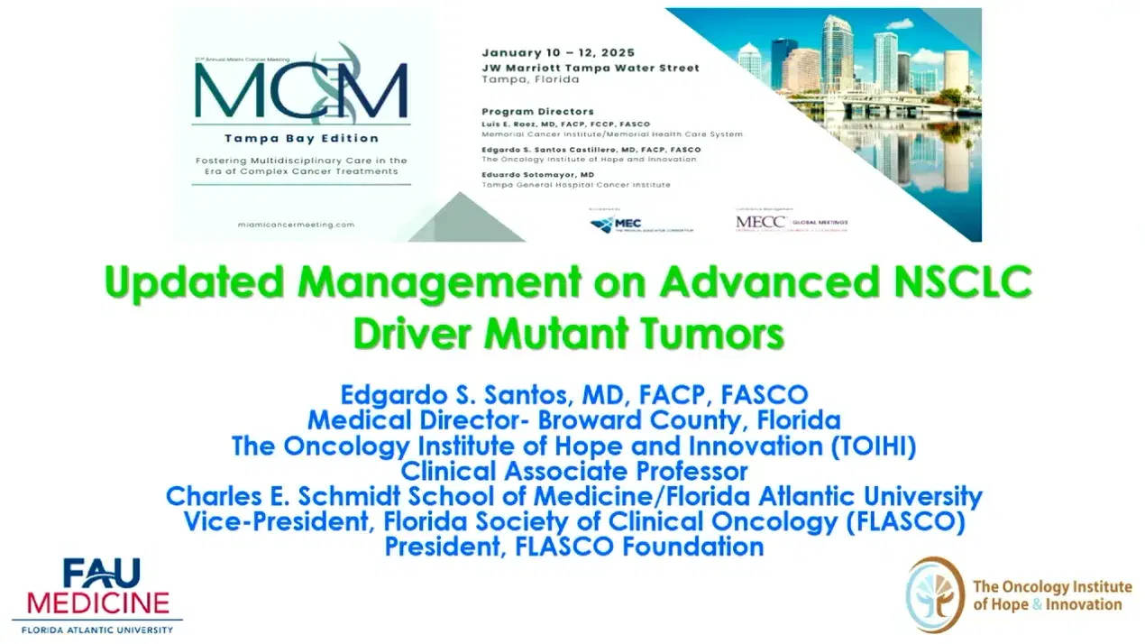 2025 MCM | Updated Management on Advanced NSCLC Driver Mutant Tumors  