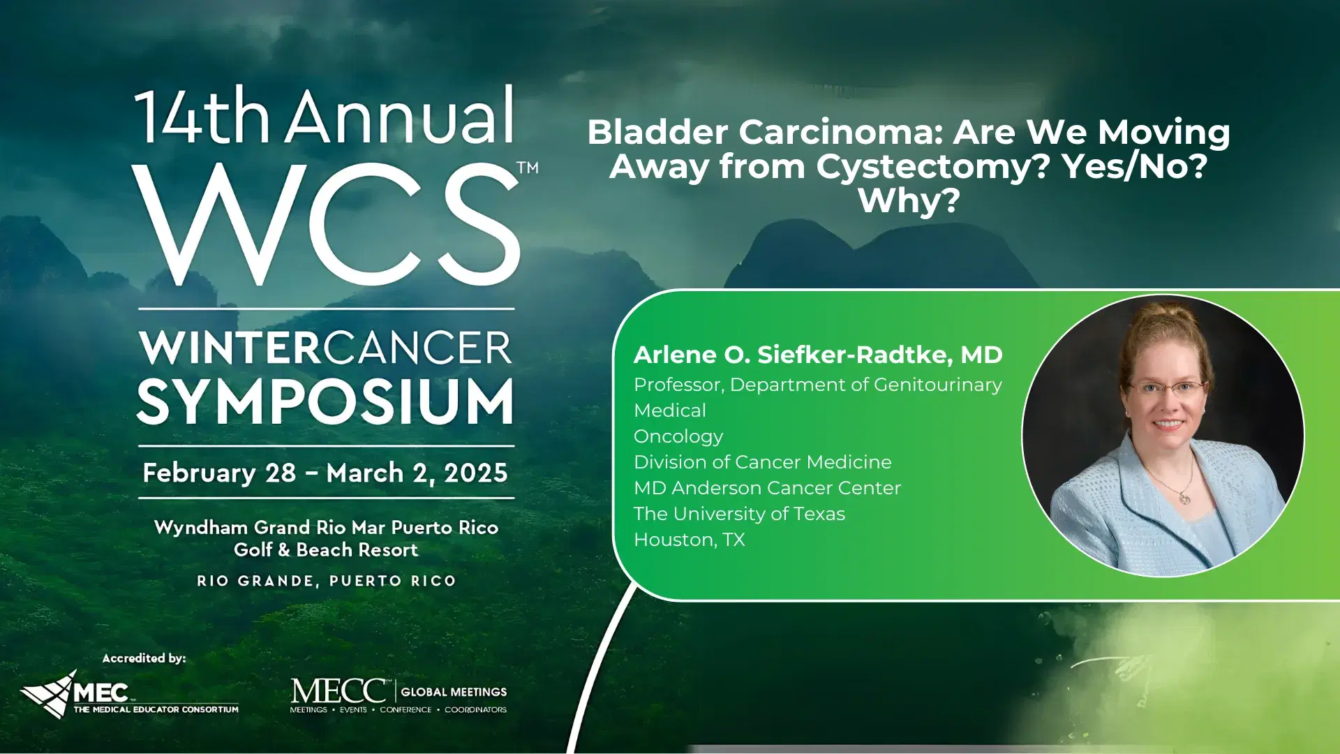2025 WCS | Are We Moving Away from Cystectomy for Bladder Cancer? The Art and Science of Selection