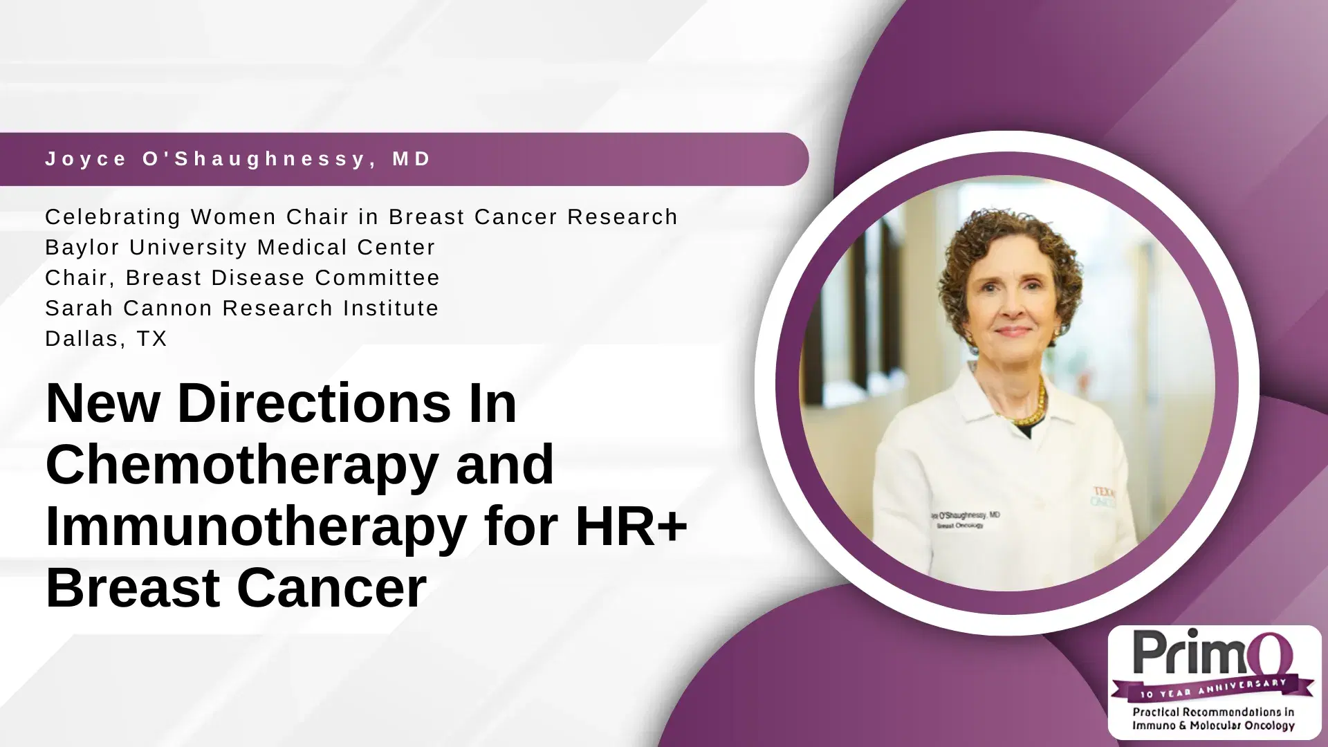 2025 PRIMO | New Directions In Chemotherapy and Immunotherapy for HR+ Breast Cancer
