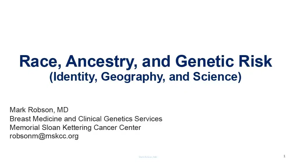 2024 BCS | Keynote Lecture: Genetics and RACE