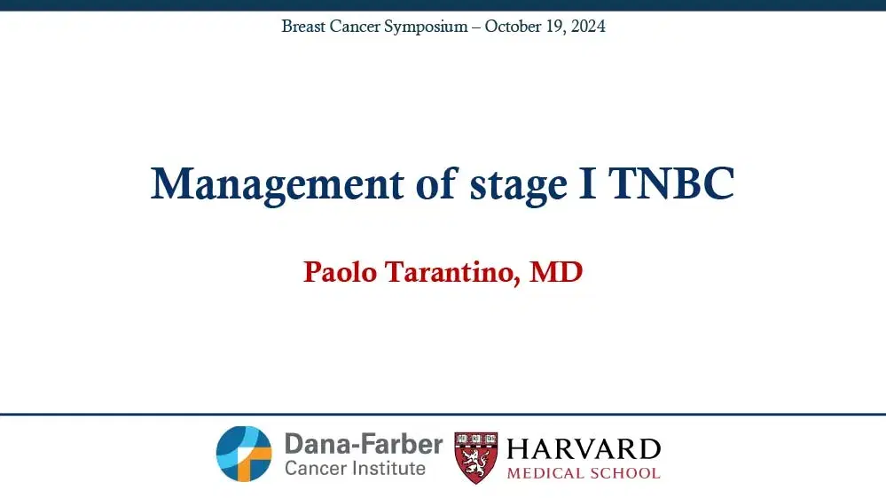 2024 BCS | Stage 1A TNBC: Treatment and Outcomes