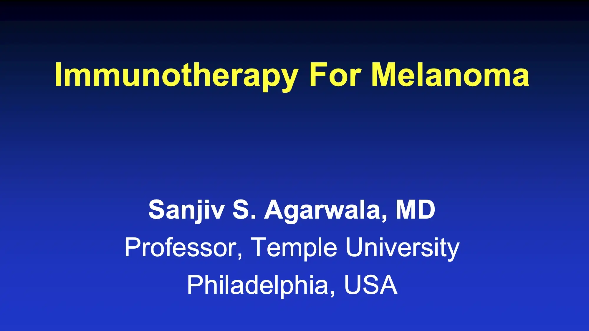 2022 MCM | Immunotherapy for Melanoma