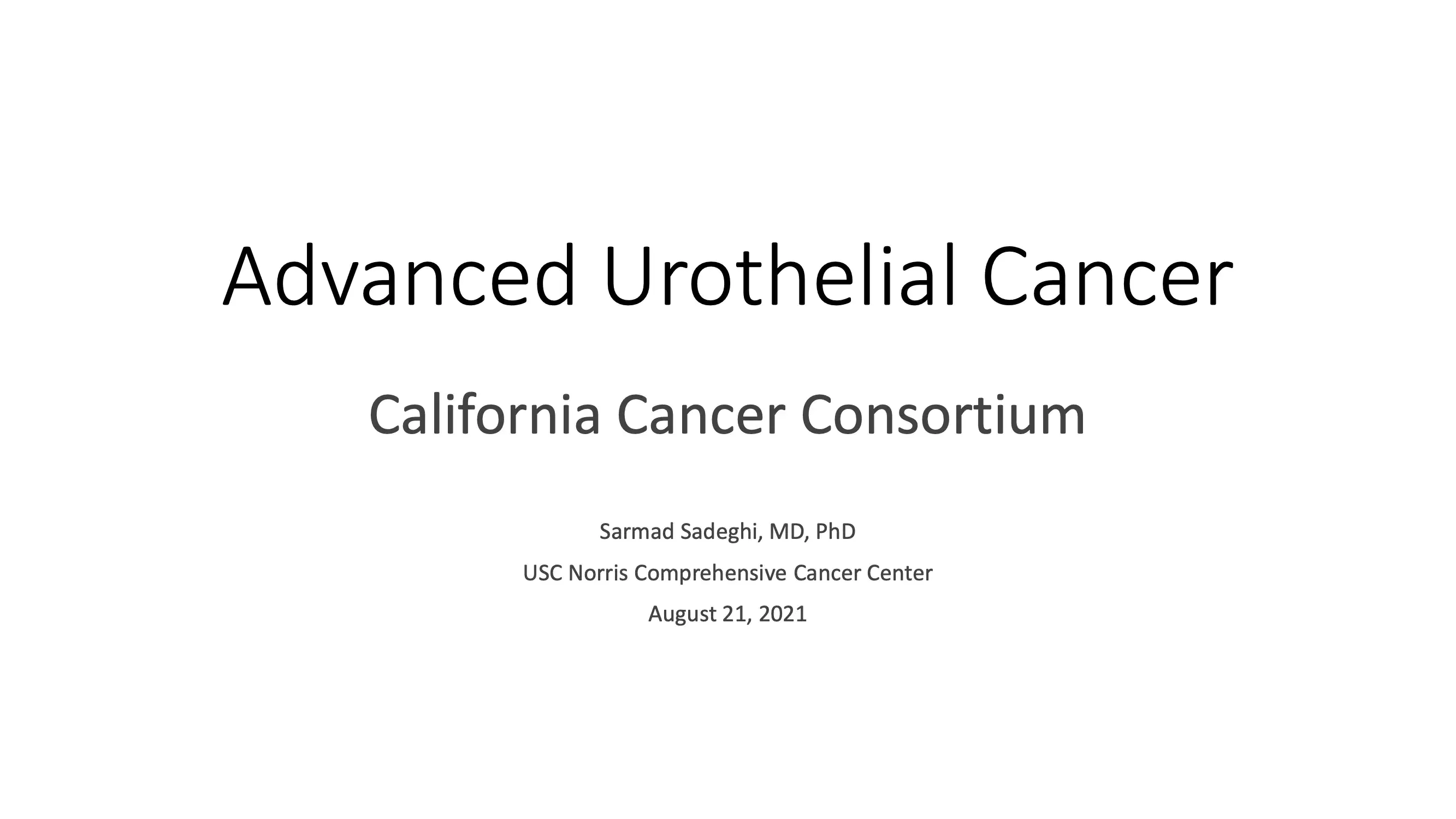 Advanced Urothelial Cancer