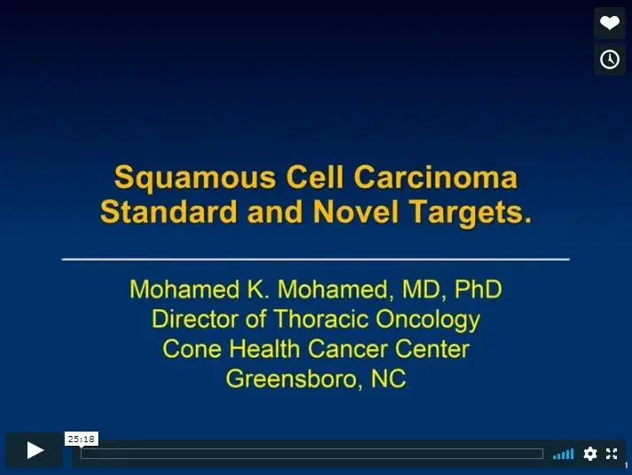 Squamous Cell Carcinoma Standard and Novel Targets.