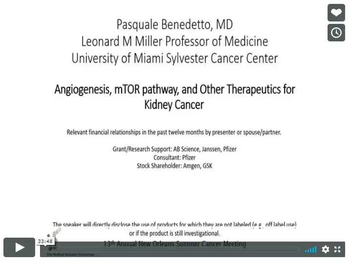 Angiogenesis, mTor pathway, and other Therapeutics for Kidney Cancer