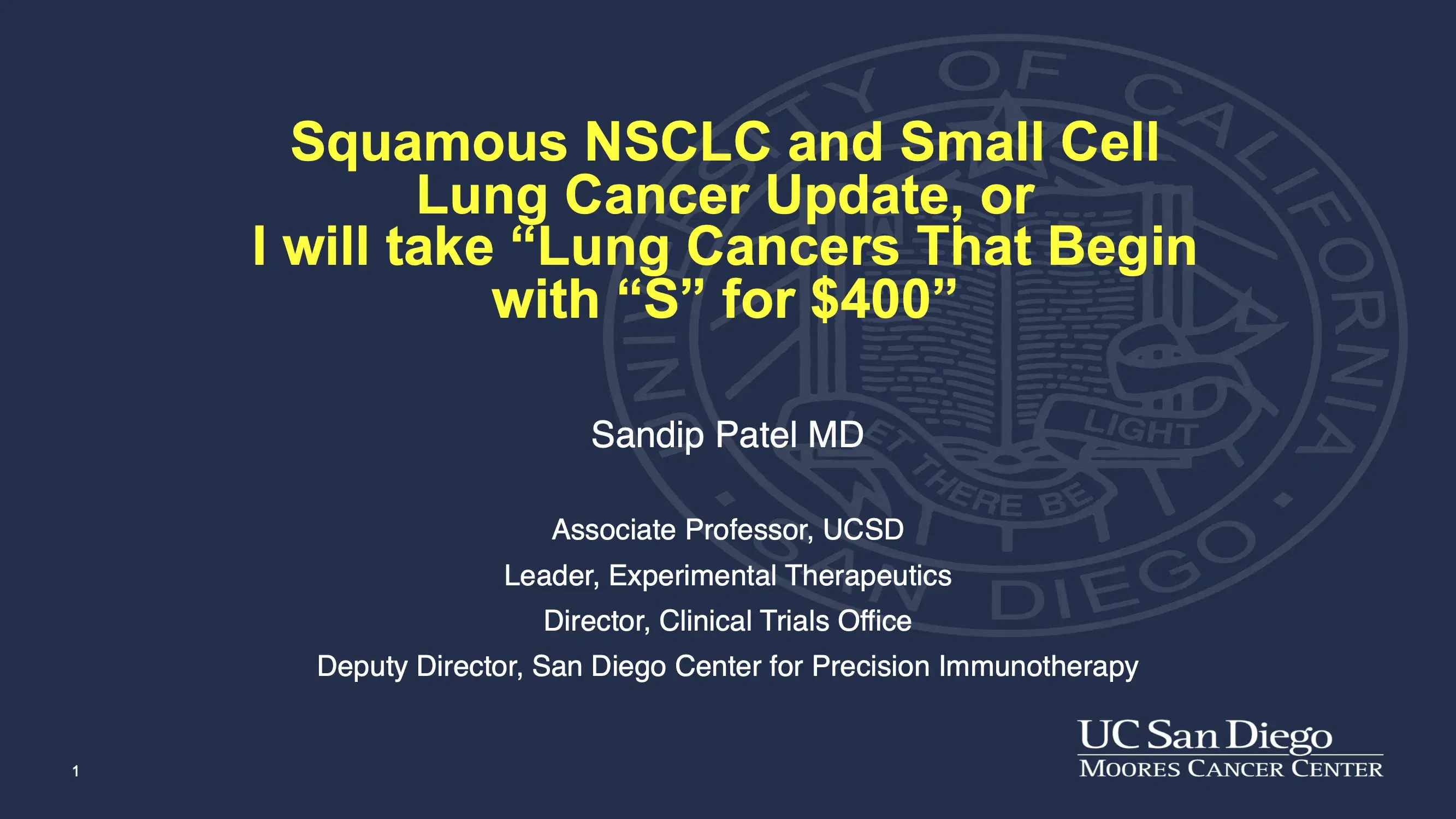 Squamous NSCLC and Small Cell Lung Cancer Update