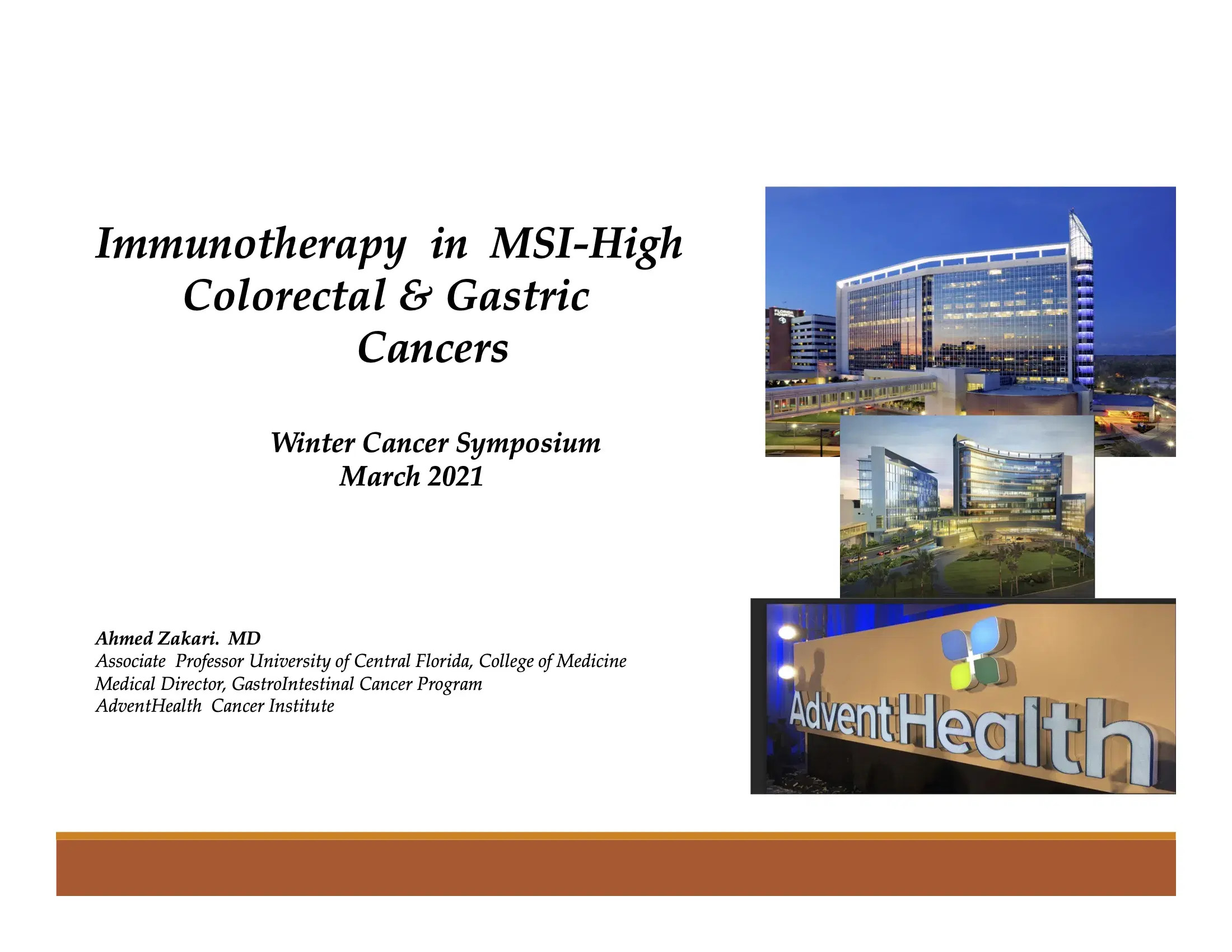 Checkpoint Inhibition in GI Tumors with MSI-H & MMR