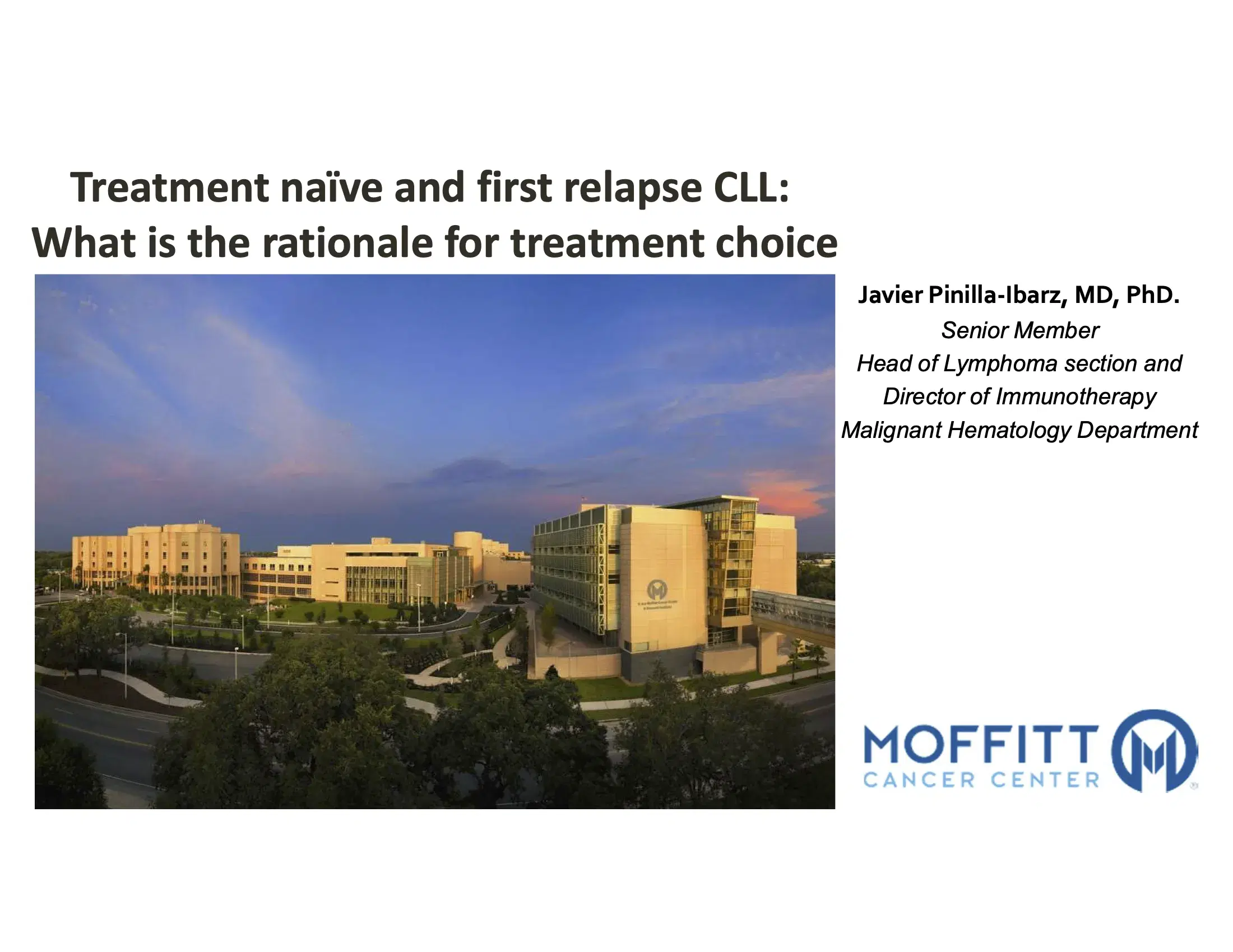 Treatment-Naïve and First Relapse CLL: What Is The Rationale For Treatment Choice?