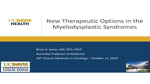 New Therapeutic Options in the Myelodysplastic Syndromes