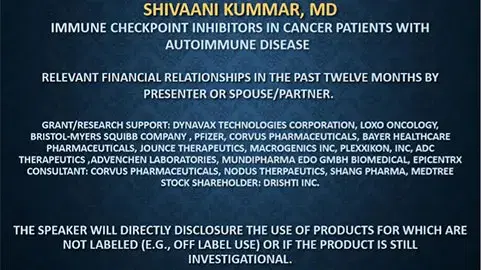 Immune Checkpoint Inhibitors in Cancer Patients with Autoimmune Disease