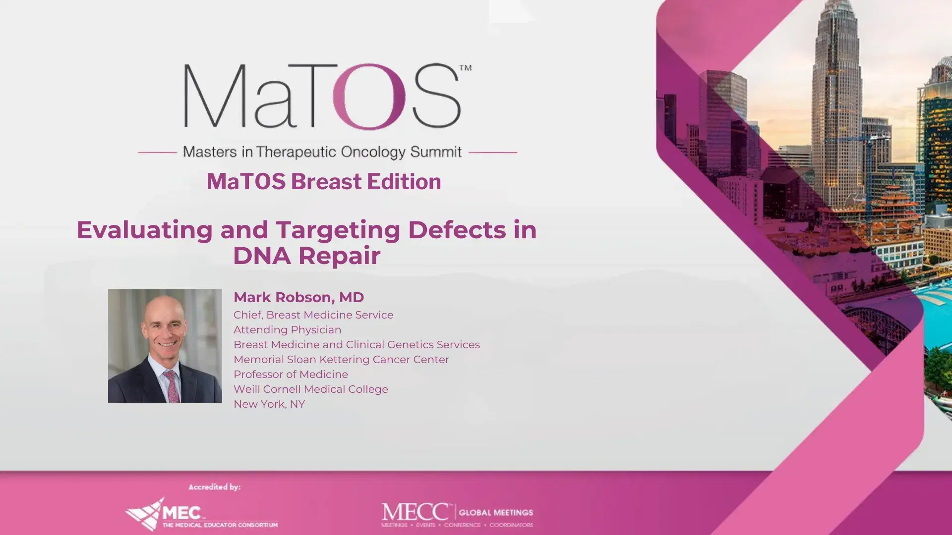 2025 MaTOS Breast | Evaluating and Targeting Defects in DNA Repair