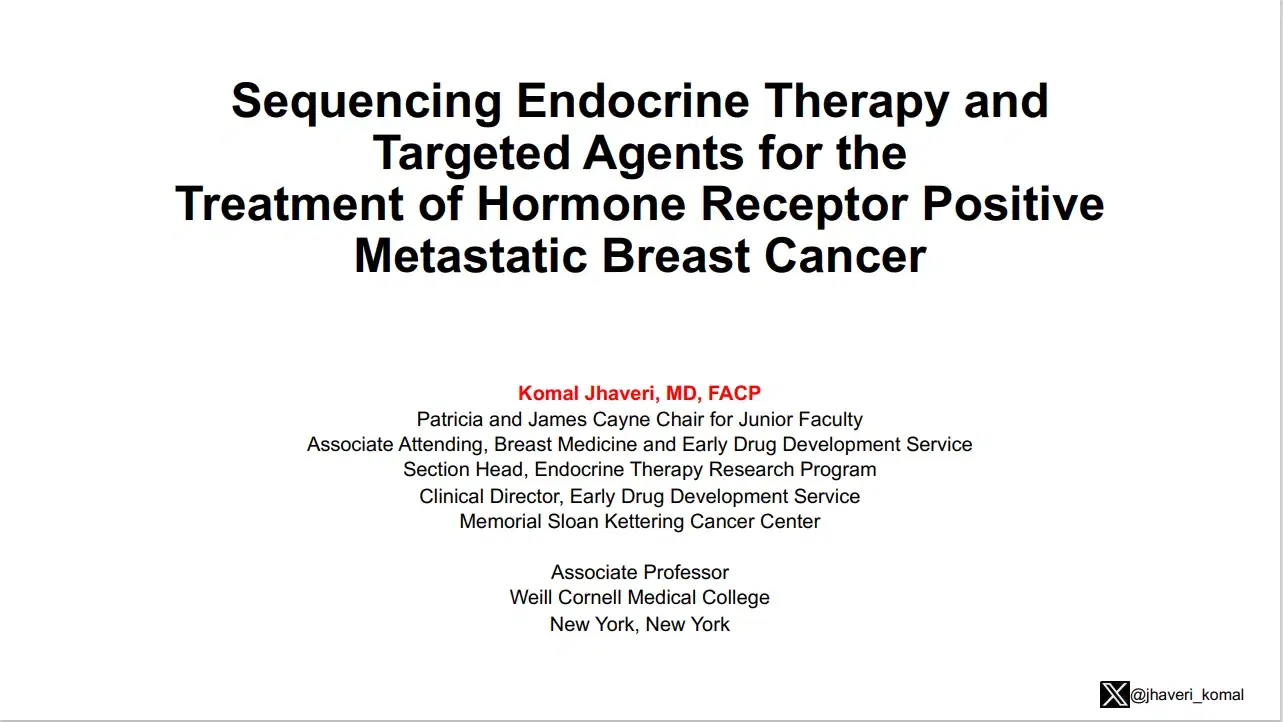2024 PRIMO | Sequencing Endocrine Therapy And Targeted Agents For The Treatment Of Hormone Receptor Positive Metastatic Breast Cancer