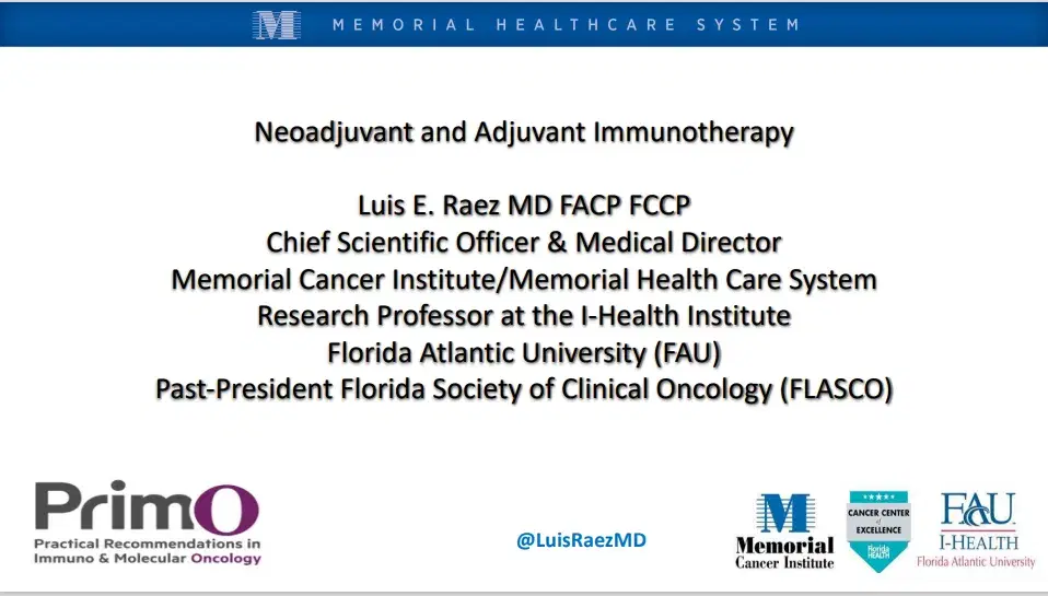 2024 PRIMO | Neoadjuvant and Adjuvant Immunotherapy