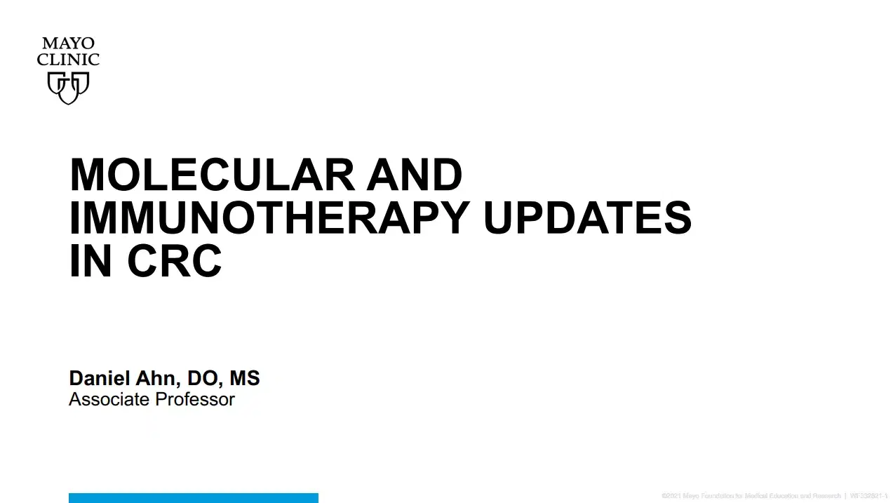 2024 PRIMO | Molecular and Immunotherapy Updates in Colon Cancer