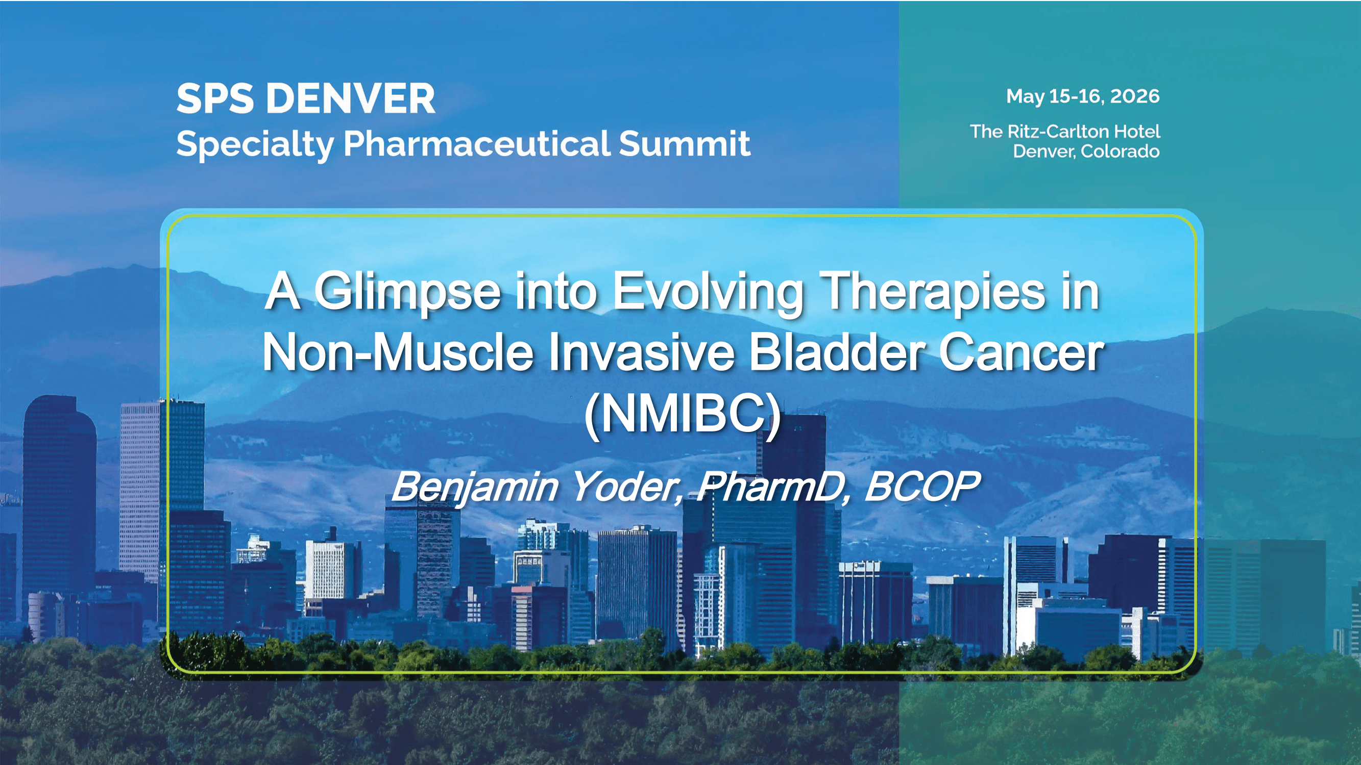 2026 SPS Denver | A Glimpse into Evolving Therapies in Non-Muscle Invasive Bladder Cancer (NMIBC)