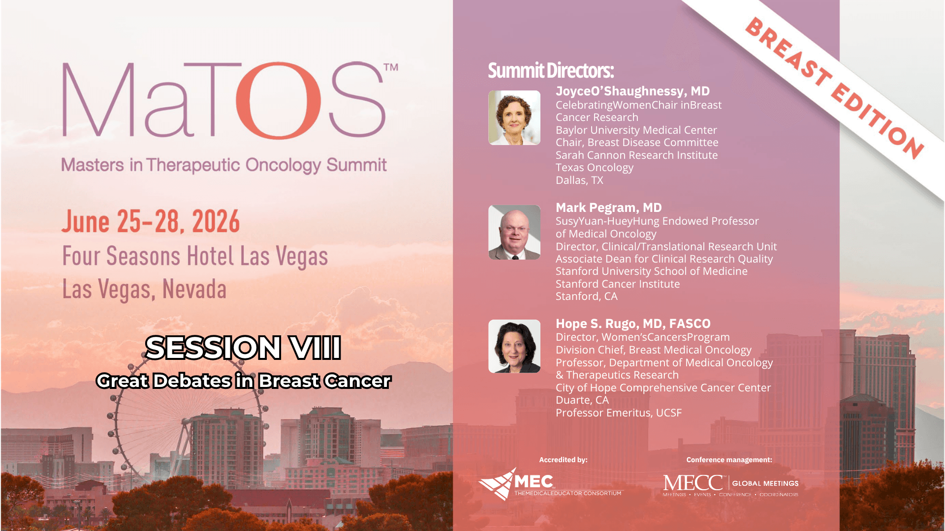 2026 MaTOS Breast | Session VIII | Great Debates in Breast Cancer