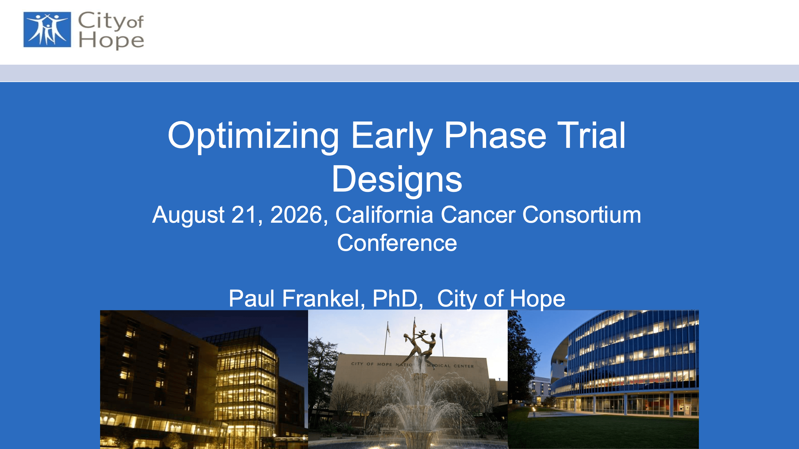 2026 CCC | Optimizing Early Phase Trial Designs