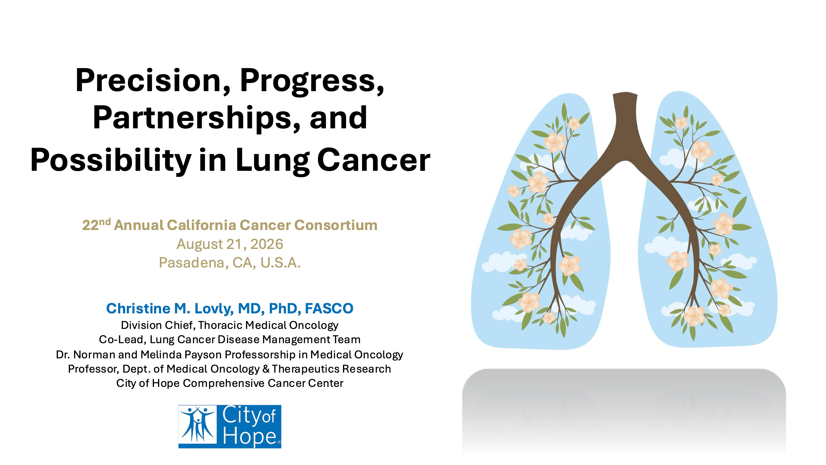 2026 CCC | Keynote Lecture: Precision, Progress, Partnerships, and Possibility in Lung Cancer
