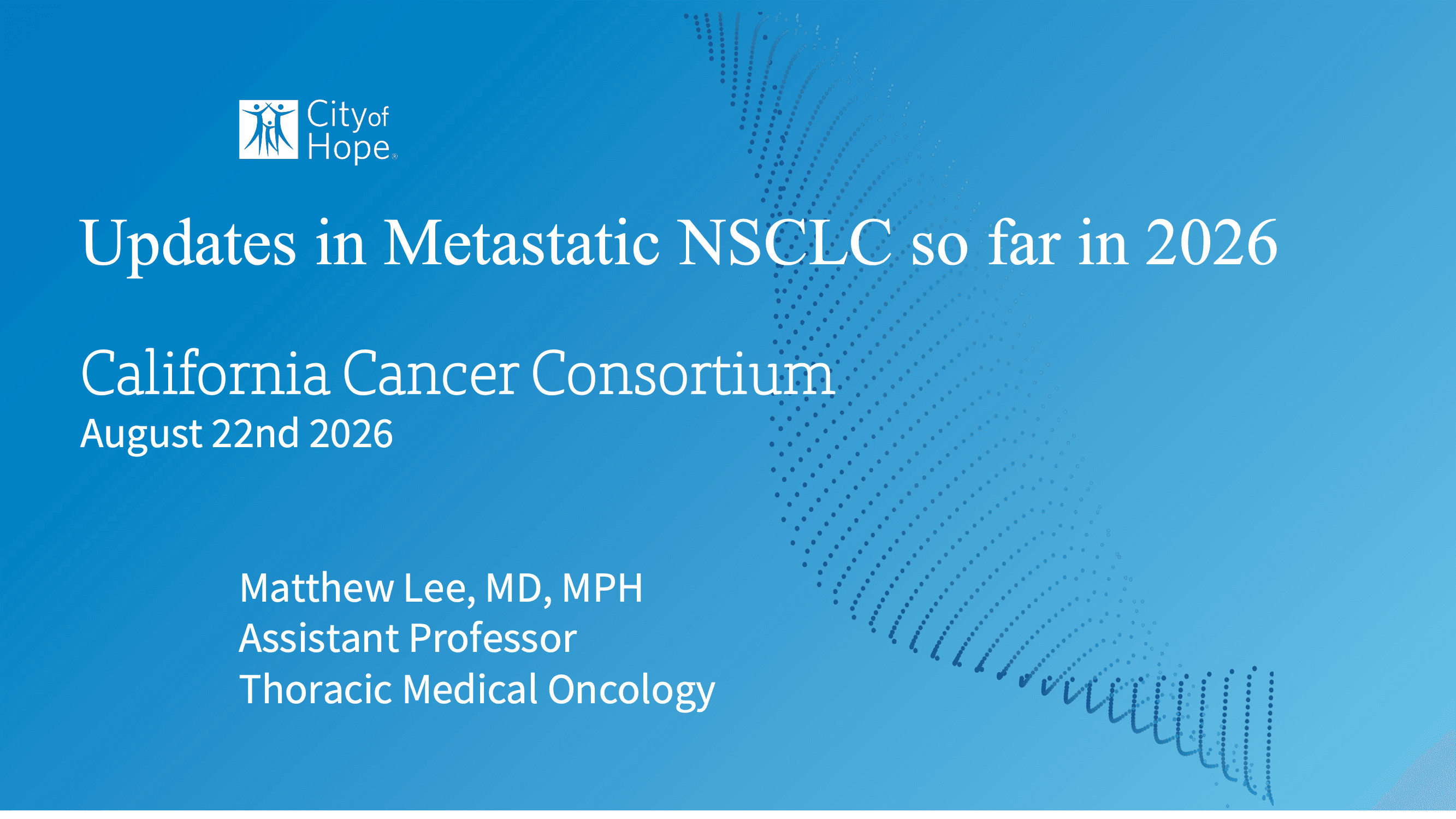 2026 CCC | Updates in Metastatic NSCLC