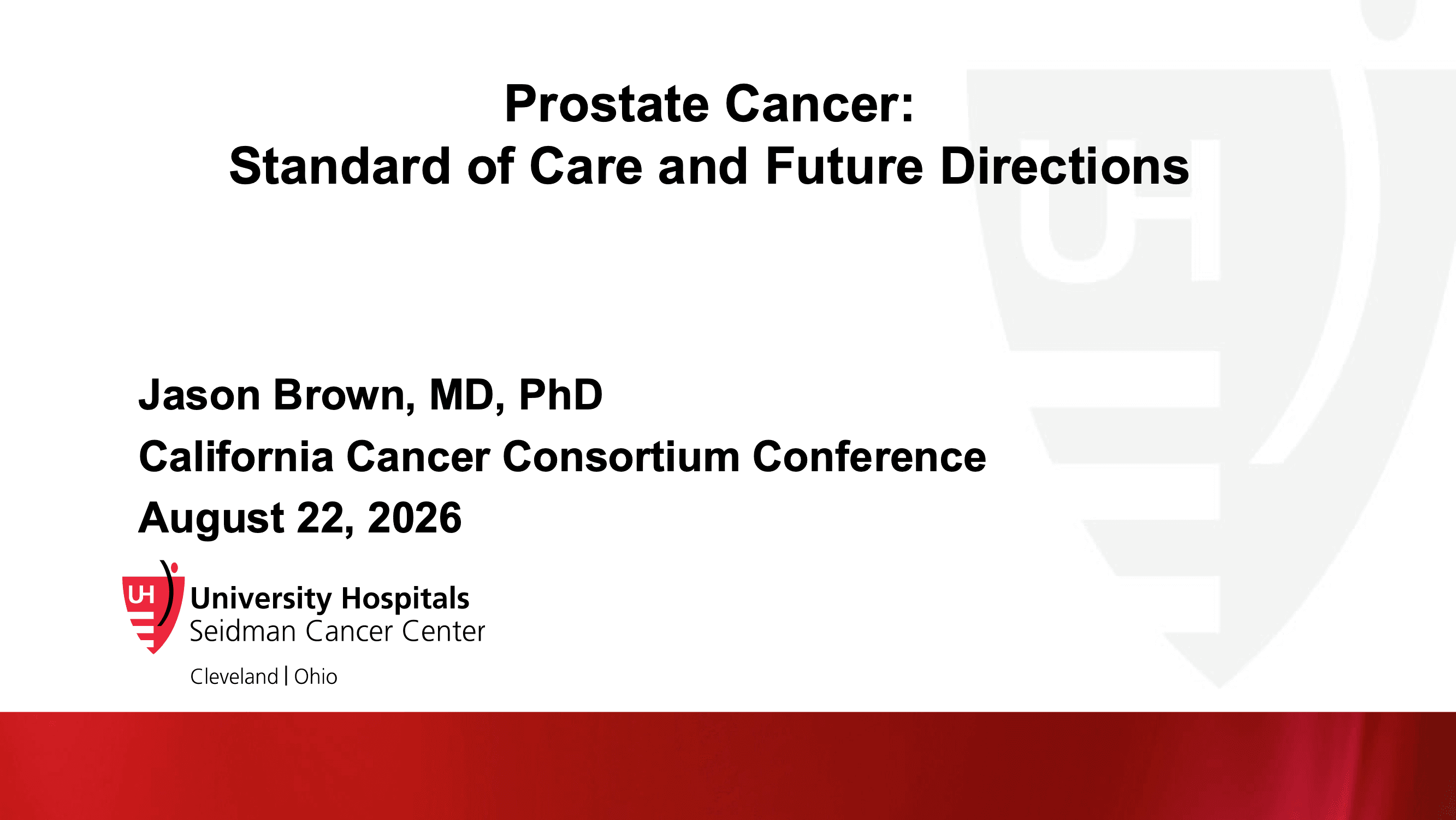 2026 CCC | Prostate Cancer: Standard of Care and Future Directions