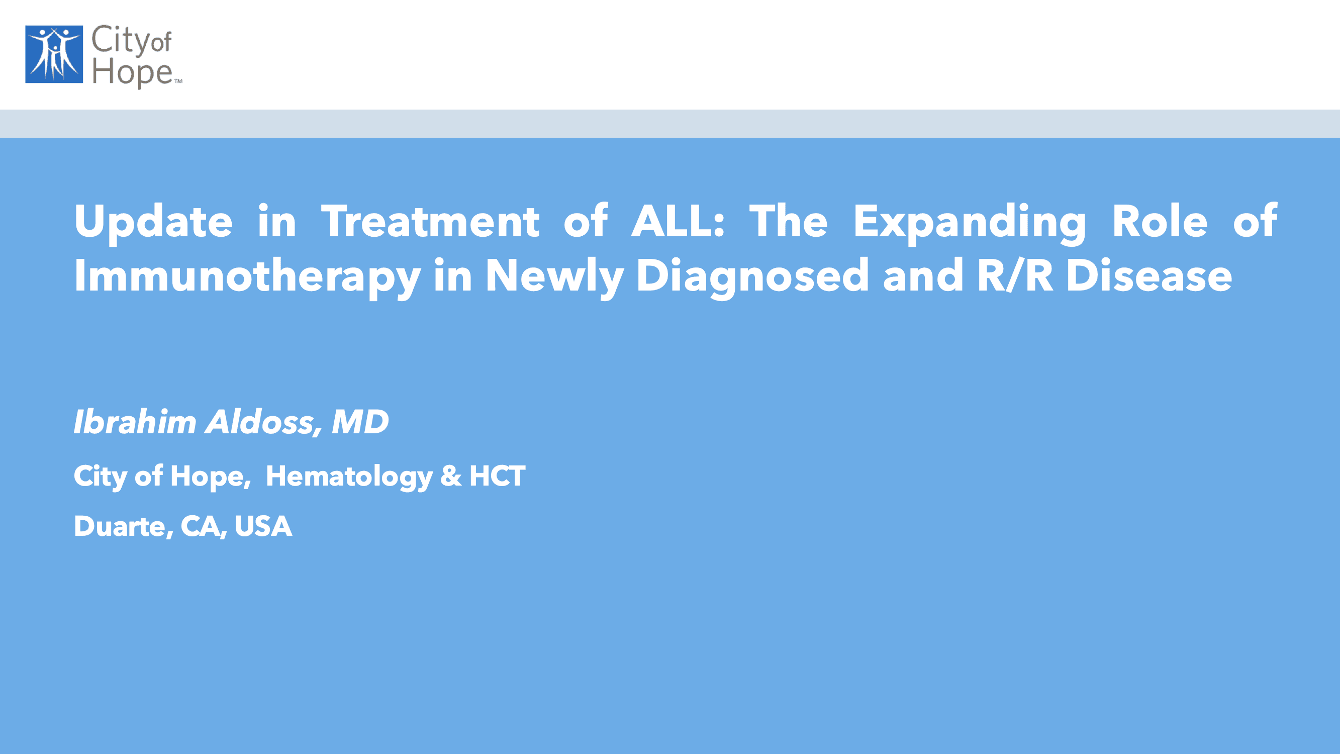 2026 CCC | Updates in the Treatment of Acute Lymphocytic Leukemia