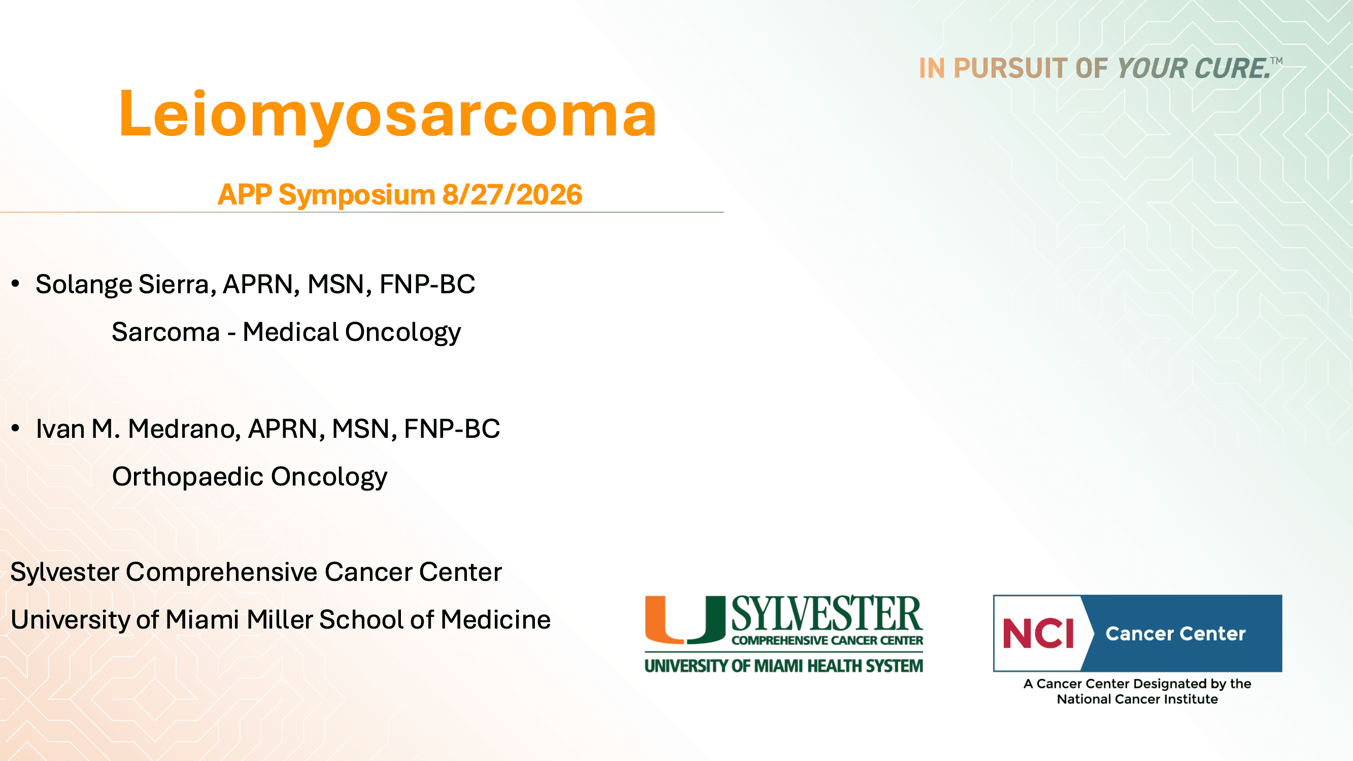 2026 APP | Collaborative Management of Leiomyosarcomas