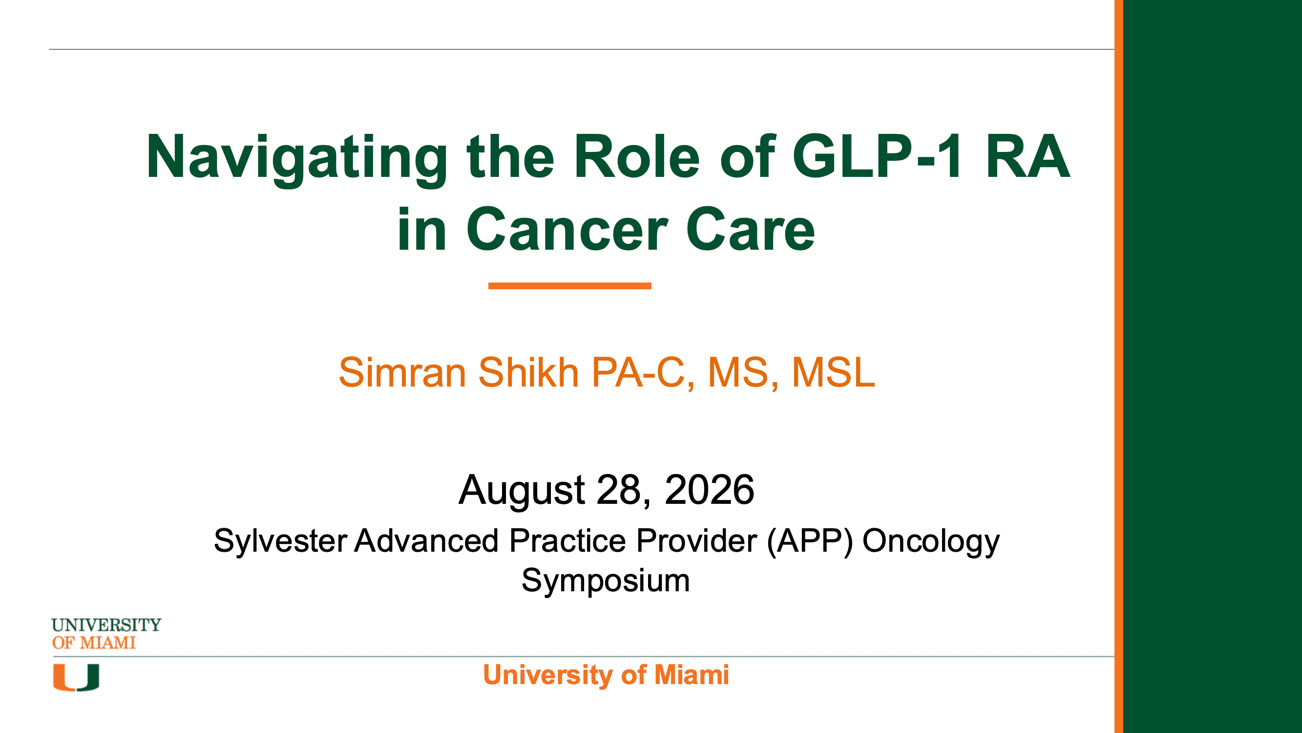 2026 APP | Navigating the Role of GLP-1 in Cancer Care