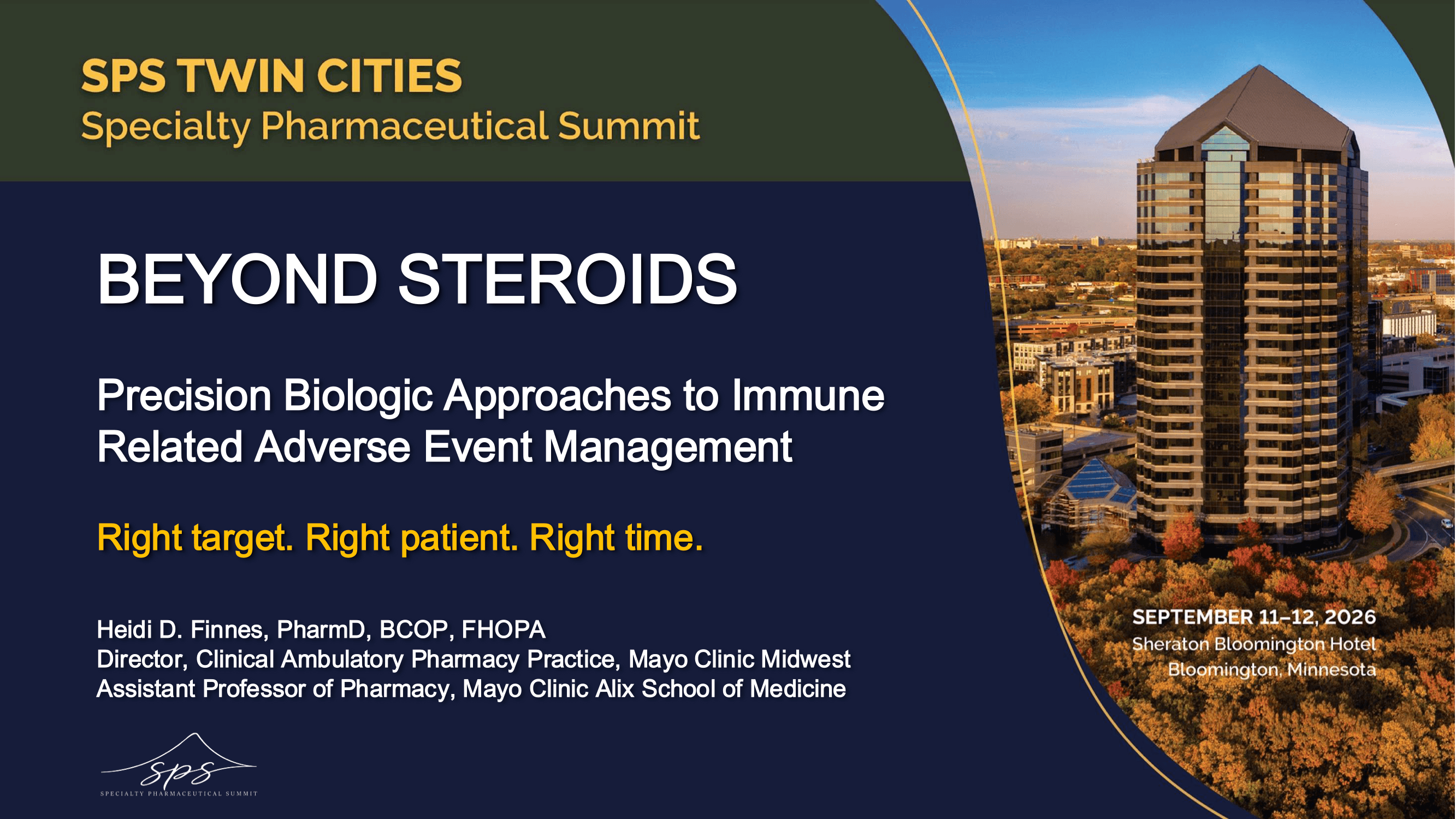 2026 SPS Twin Cities | Beyond Steroids: Precision Biologic Approaches to Immune Related Adverse Event Management