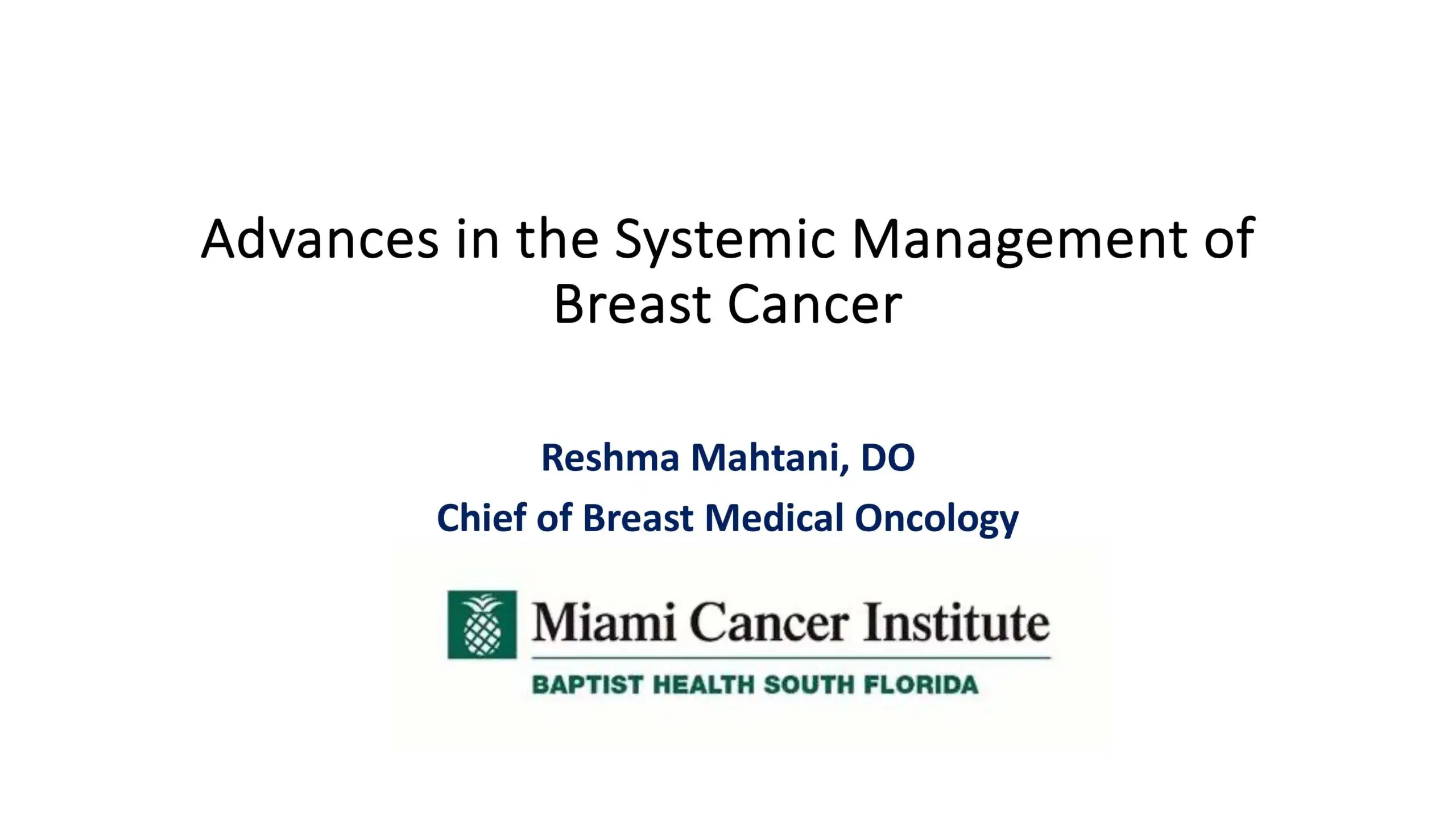 2024 SPECTRUM | Advances in the systemic management of breast cancer