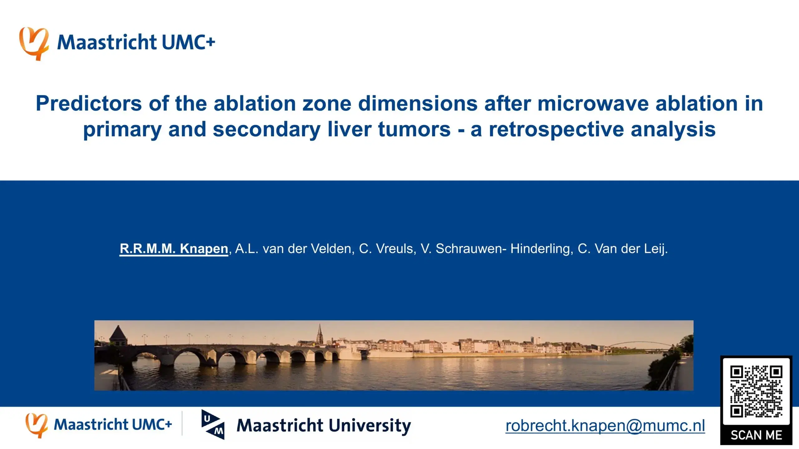 2024 SPECTRUM | Predictors of the Size of the Microwave Ablation Zone after In Patients with Primary and Secondary Liver Tumors; A Retrospective Analysis