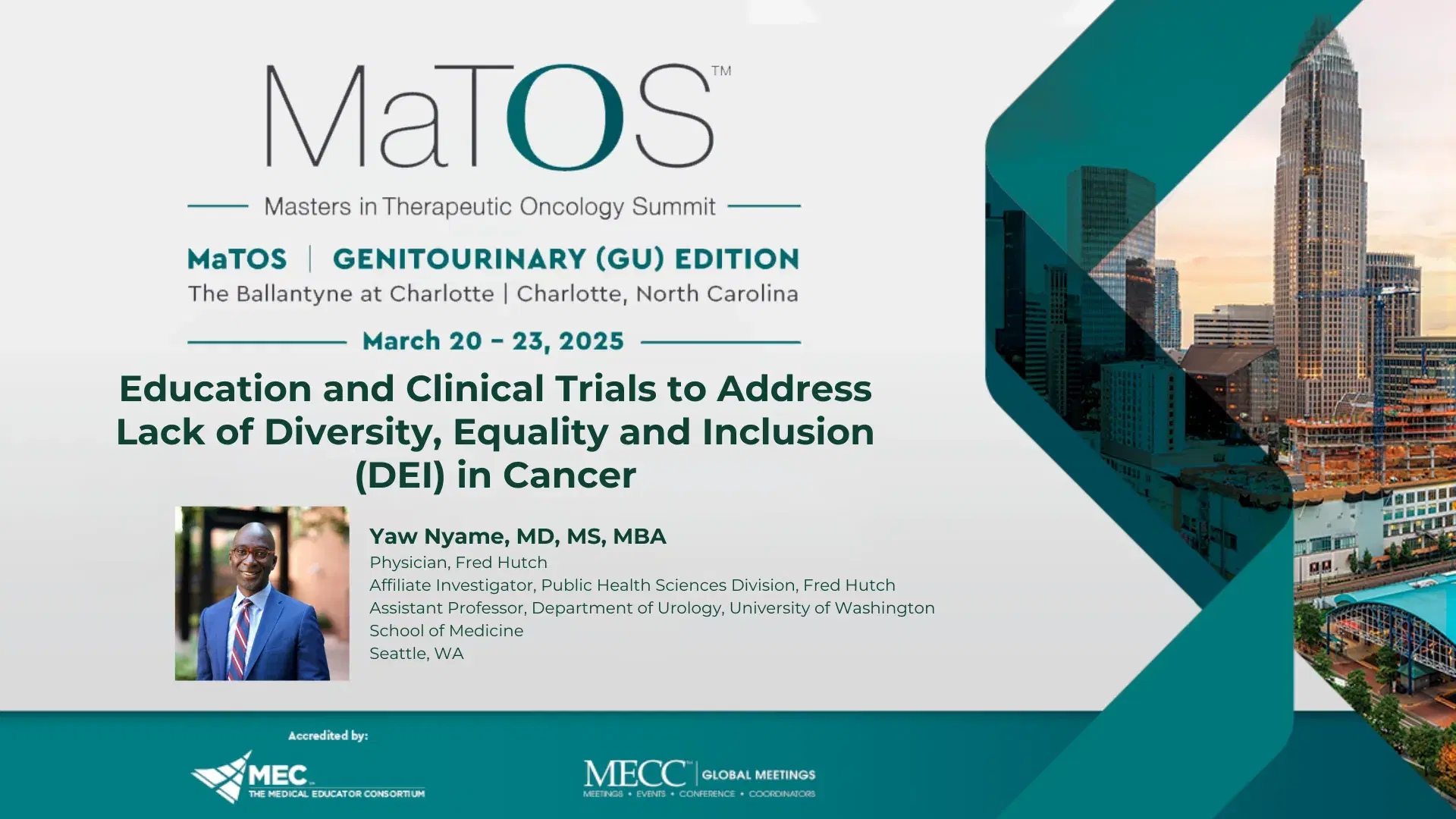 2025 MaTOS GU | Education and Clinical Trials to Address Lack of Diversity, Equality and Inclusion (DEI) in Cancer